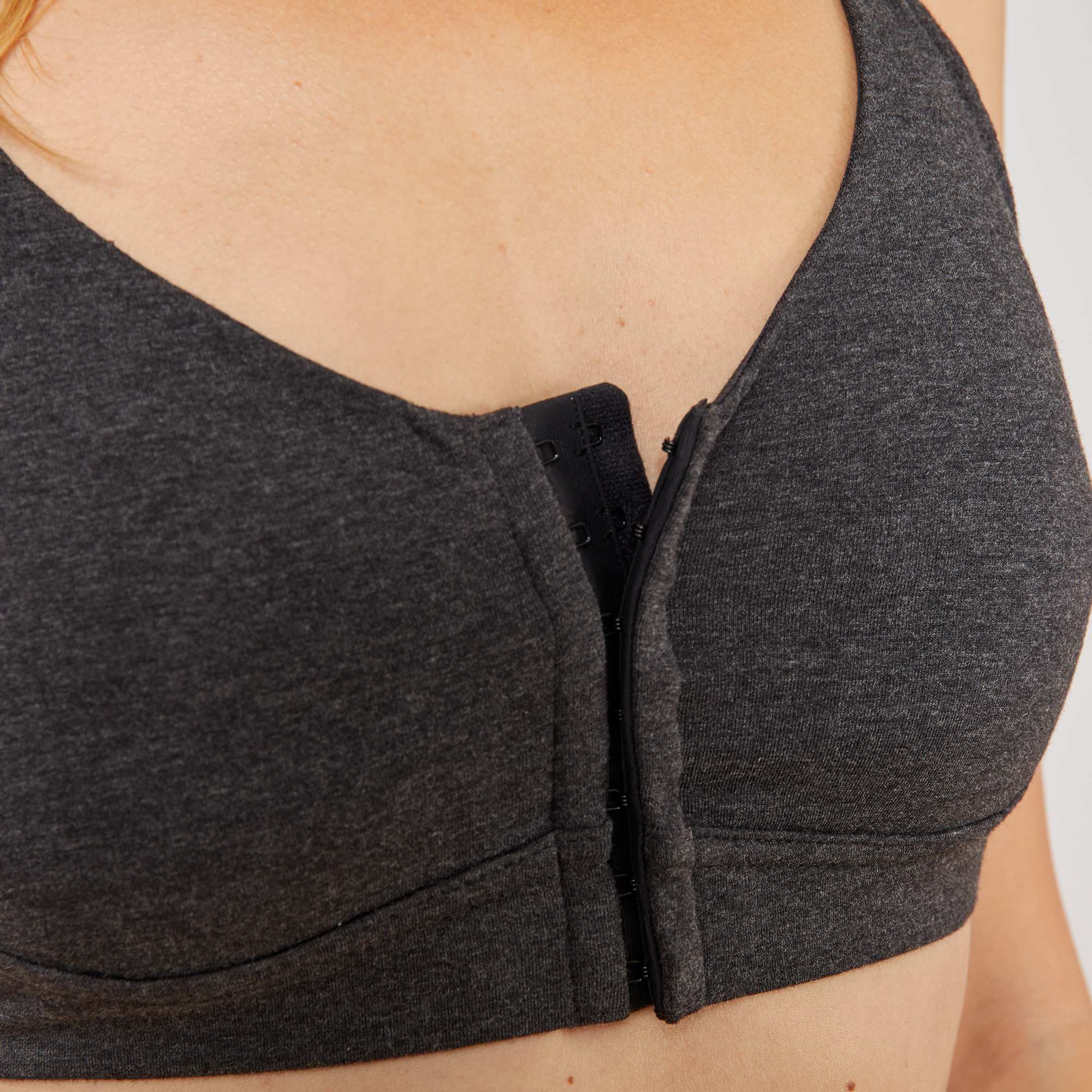 Brassière post opératoire en coton Lingerie du S au XXL gris Kiabi