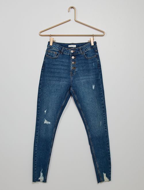 Jean Skinny Fille Adolescente Bleu Kiabi