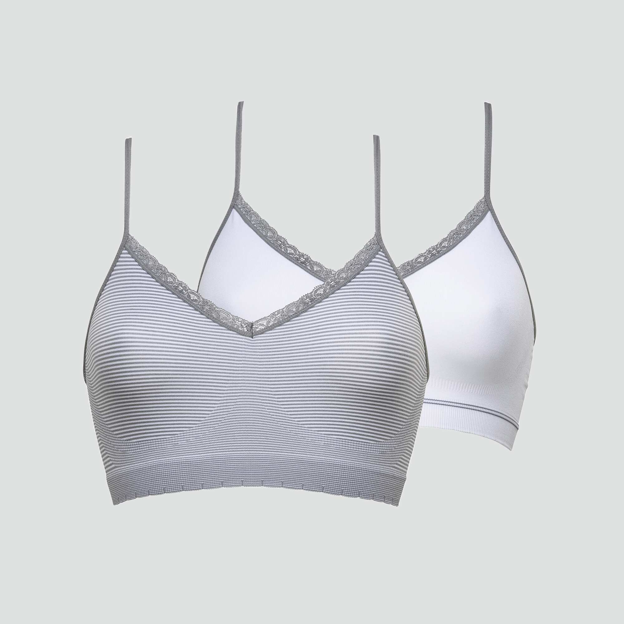 Lot de 2 brassières Billet Doux Lingerie du s au xxl blanc gris