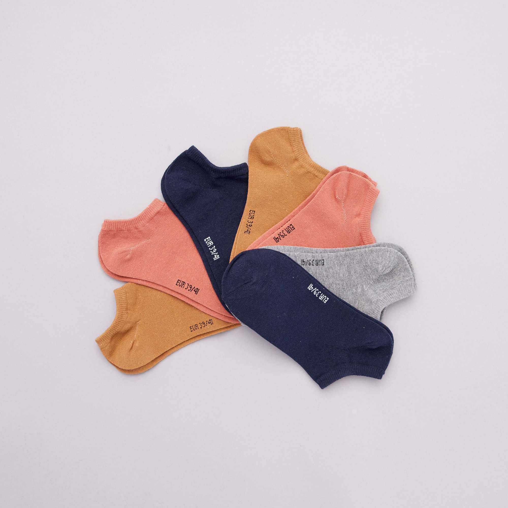 Lot De Paires De Chaussettes Invisibles Lingerie Du S Au Xxl Gris