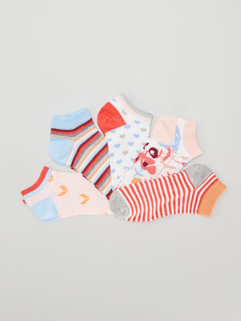 5 Paires De Chaussettes Courtes Bleu Kiabi 6 00