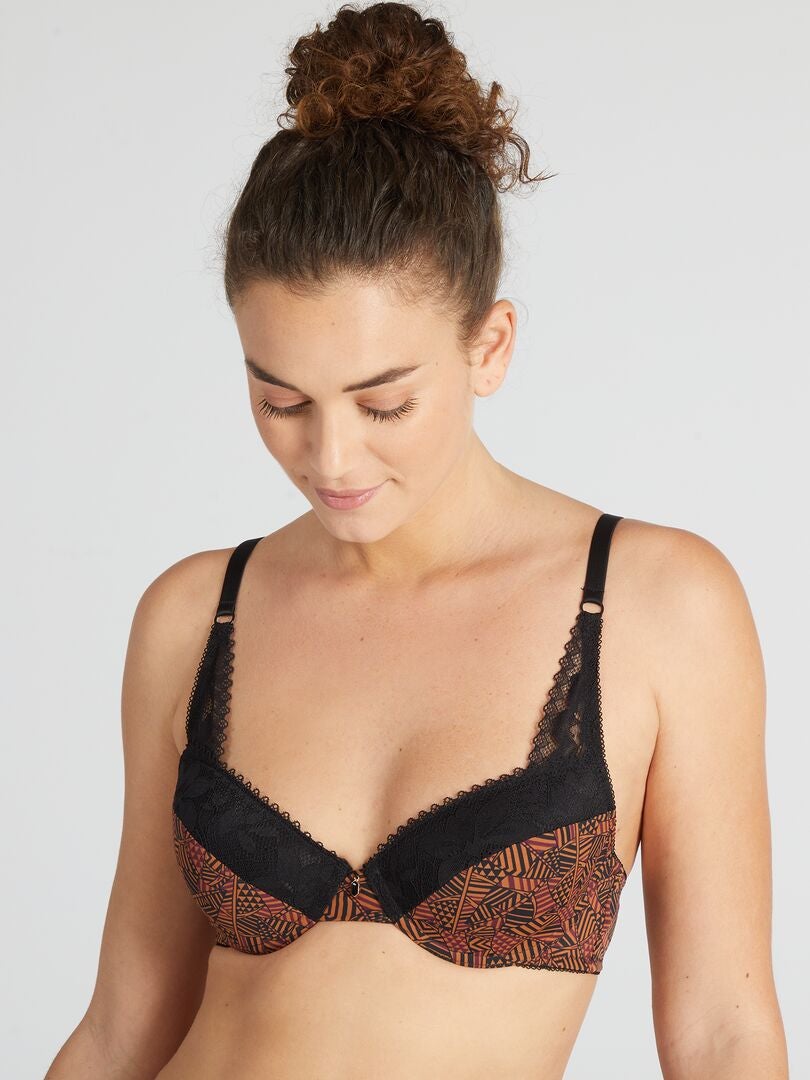 Beha Met Schuimpads En Print Envie De Lingerie Bruin Kiabi