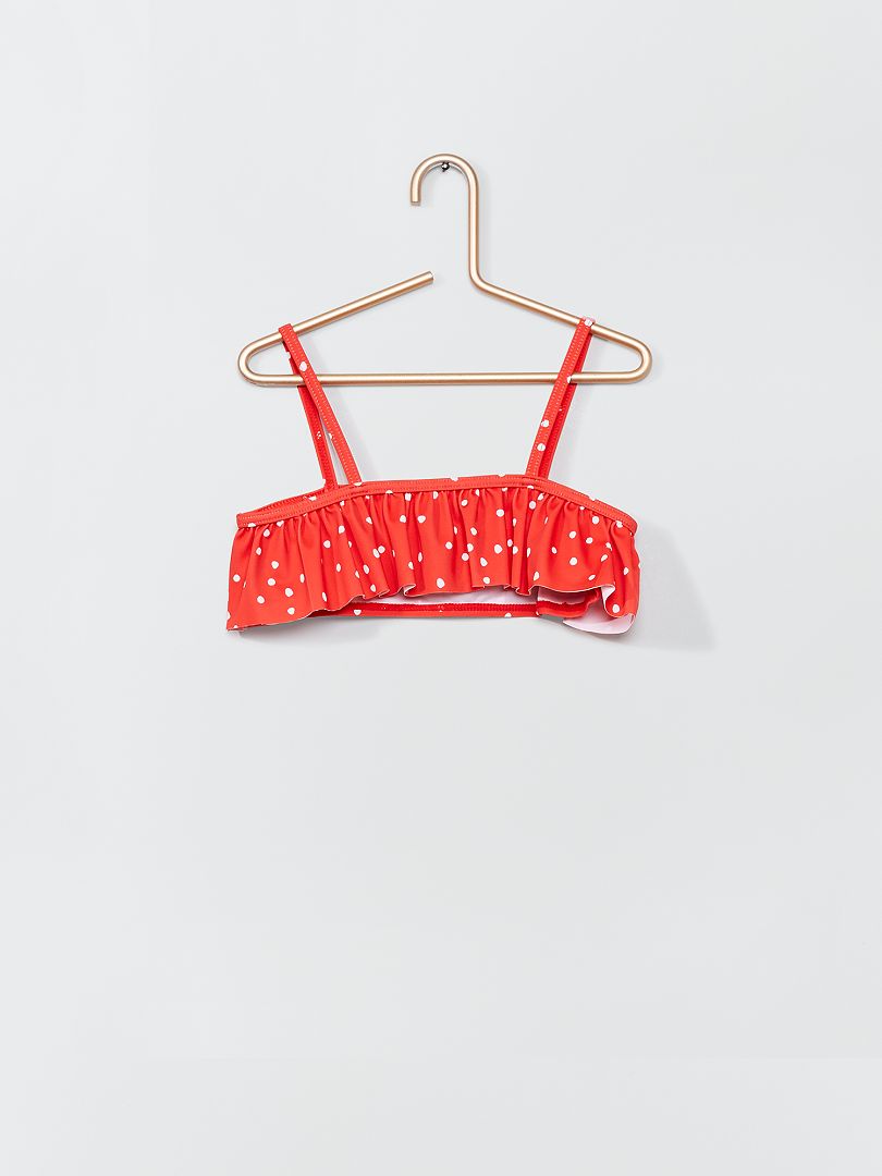 Bikini Met Volants Rood Kiabi