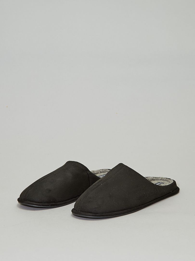 Chaussons Mules Fourr S Noir Kiabi