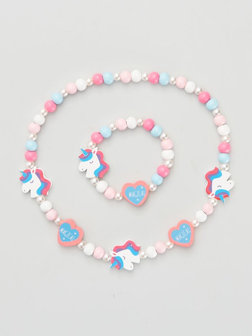 Lot Collier Bracelet Licorne Blanc Kiabi 5 00