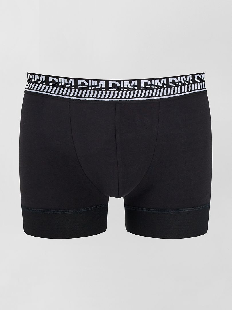 Lot De Boxers Bandes D Flex Stay And Fit Dim Noir Kiabi