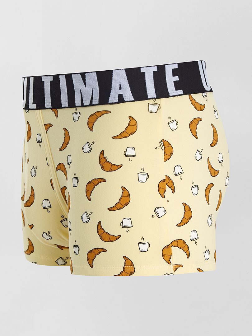 Lot De Boxers Fantaisie Rose Jaune Kiabi