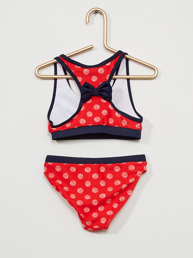 Maillot De Bain Pi Ces Minnie Disney Rouge Kiabi