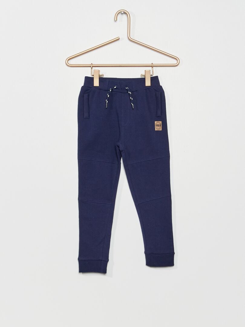 Pantalon De Jogging En Molleton Bleu Kiabi