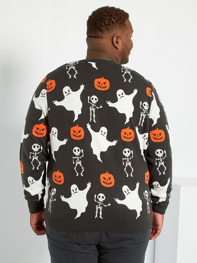 Pull D Halloween Gris Fonc Kiabi