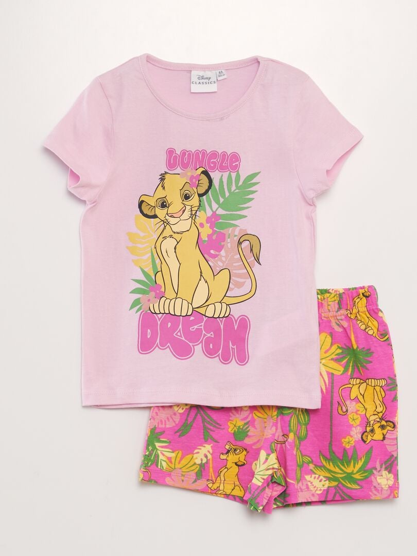 Pyjama short Le Roi Lion 2 pièces Rose Kiabi 13 00