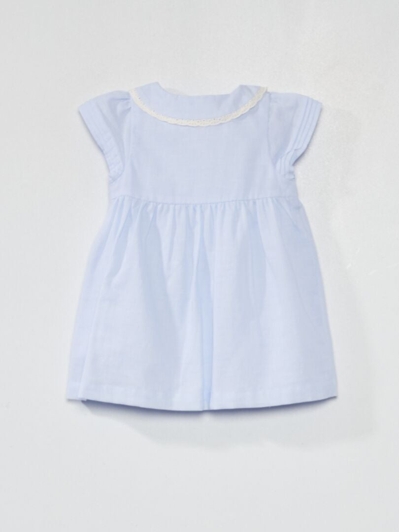 Robe En Voile De Coton Bleu Kiabi