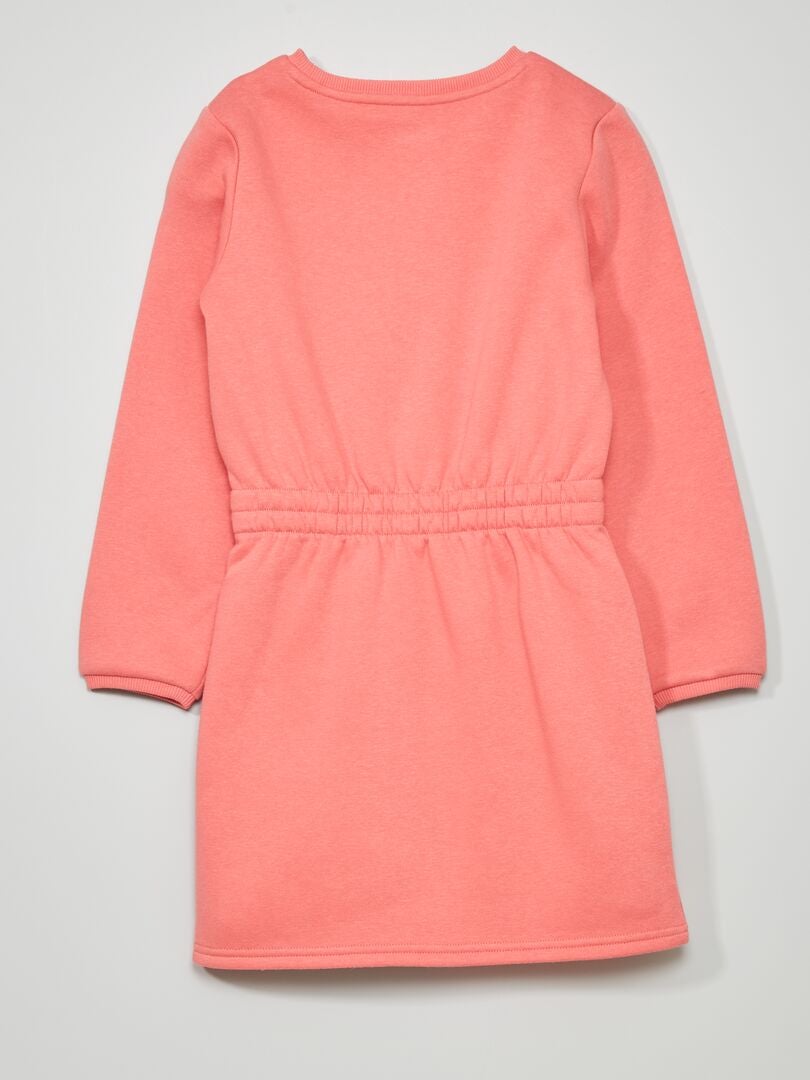 Robe Sweat Avec Broderies Anglaises Rose Kiabi