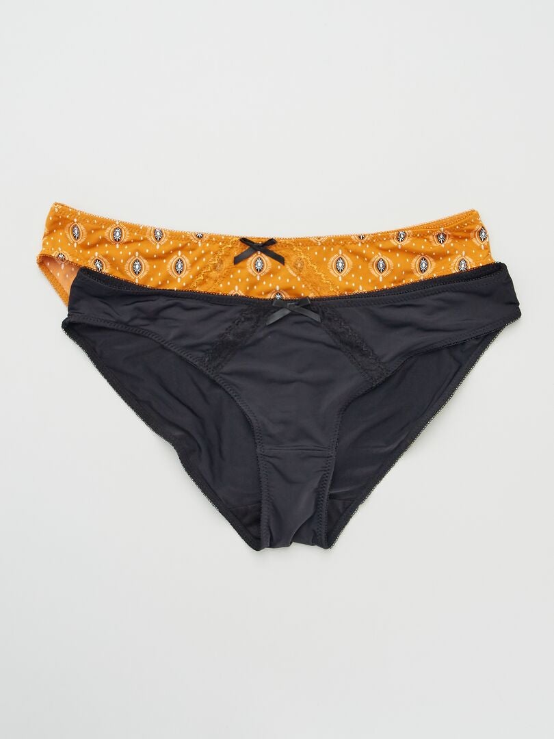 Setje Met Hipsters Envie De Lingerie Zwart Oranje Kiabi