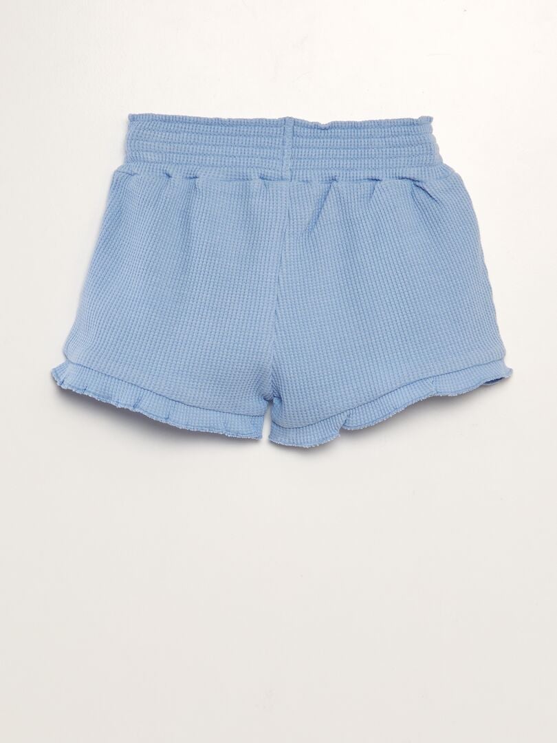 Short En Nid D Abeilles Bleu Kiabi 6 00