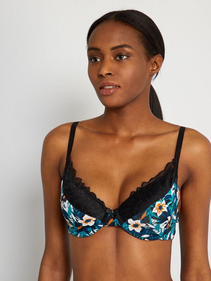 Soutien Gorge Ampliforme Envie De Lingerie Bleu Vert Kiabi