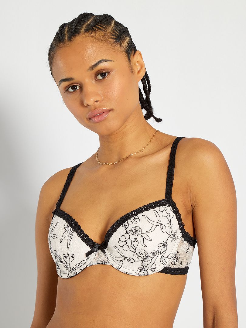 Soutien Gorge Mojito Lingerie Noir Rose P Le Kiabi