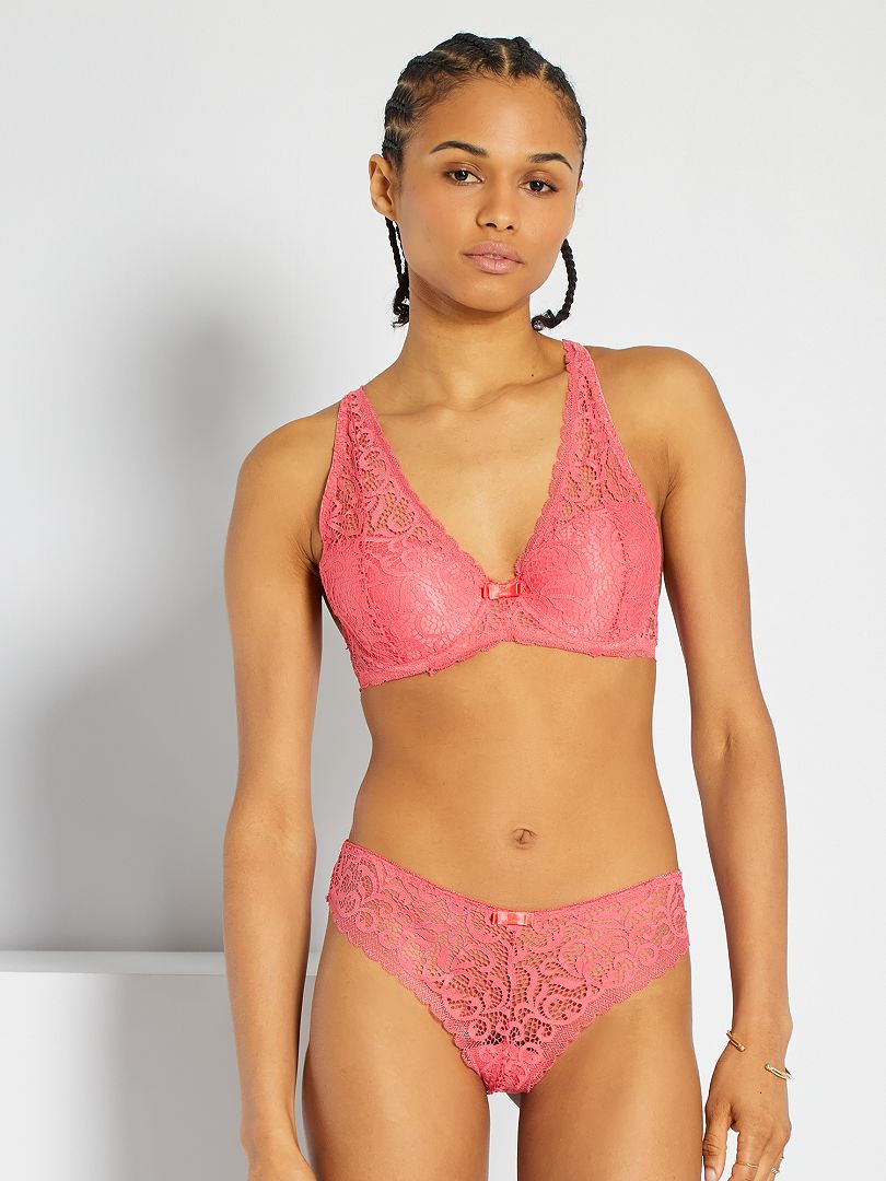 Soutien gorge paddé Envie de Lingerie rose Kiabi 13 00