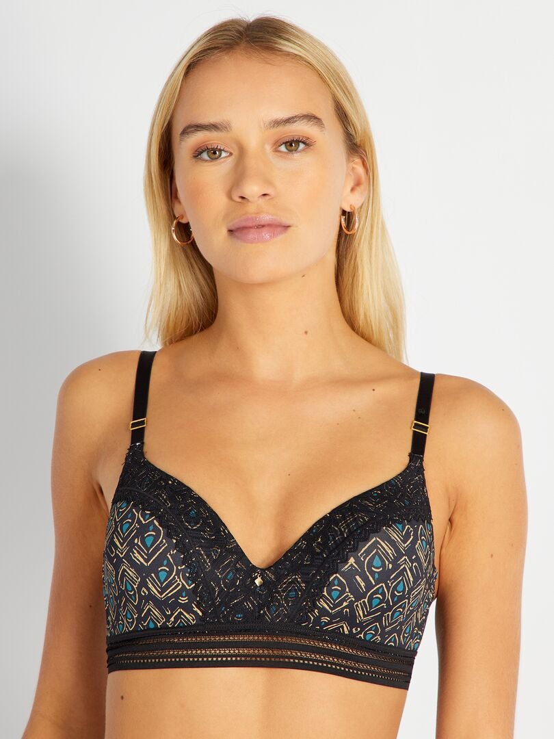 Soutien Gorge Padd Mojito Lingerie Noir Bleu Kiabi