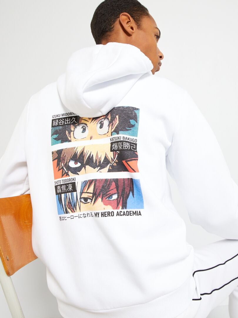 Sweat Capuche My Hero Academia Blanc Kiabi