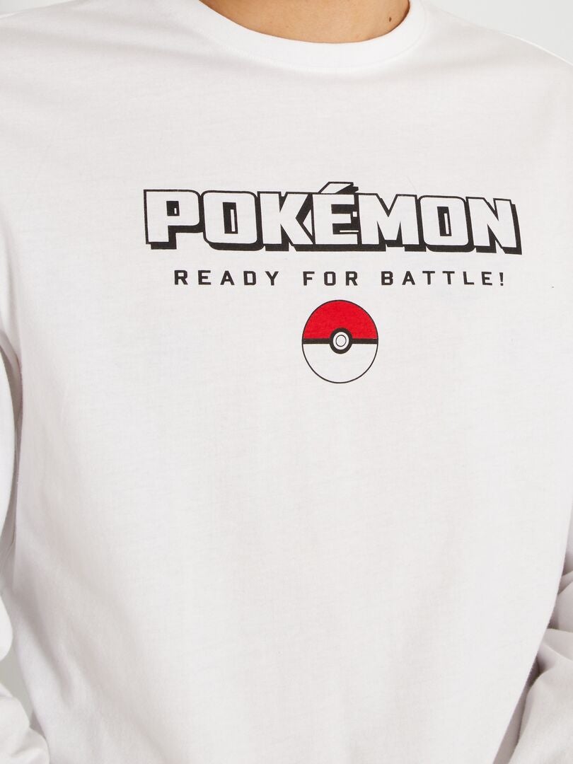 T shirt à col rond Pokémon blanc Kiabi 12 00