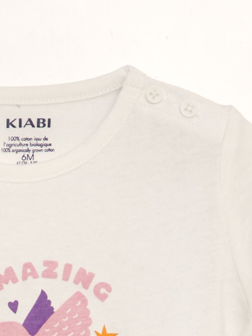 T Shirt F Te Des M Res Blanc Rose Kiabi