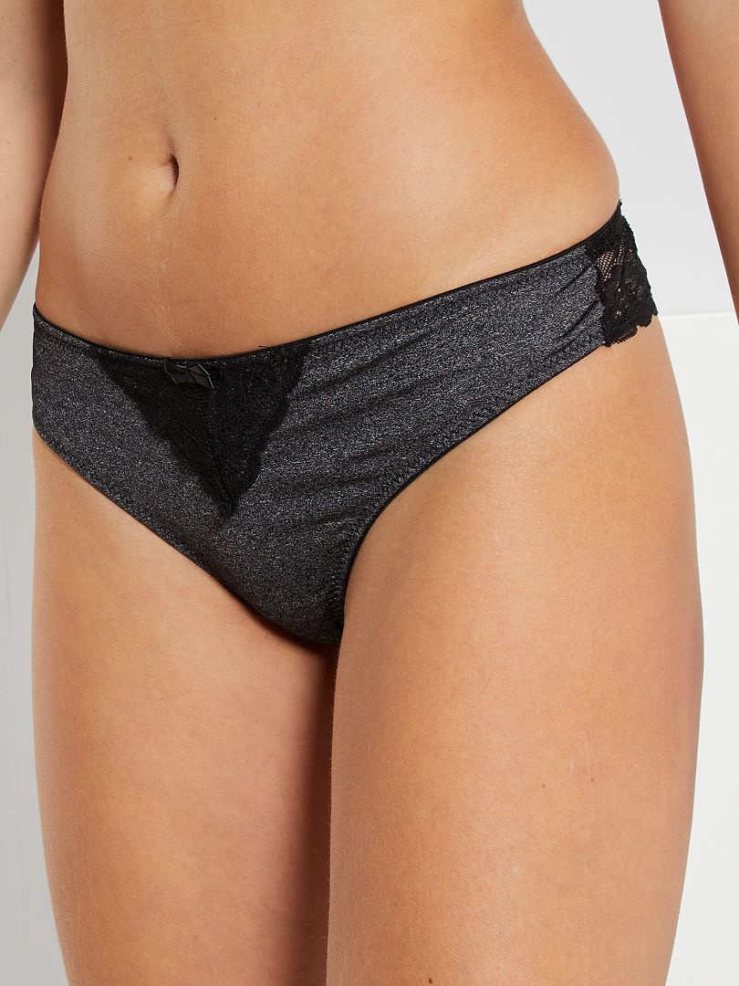 Tanga Mojito Lingerie Anthracite Kiabi 7 00