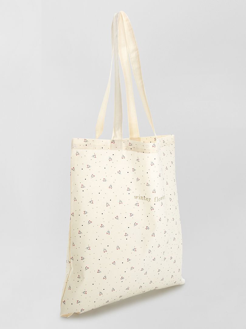 Tote Bag Imprim Blanc Kiabi