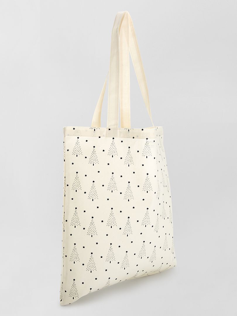 Tote Bag Imprim Blanc Kiabi