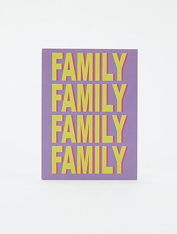 Affiche 'Family' 13 x 18 cm - Kiabi Home