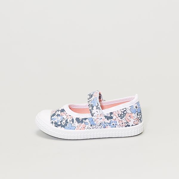 Ballerine En Toile A Scratch Bebe Fille Blanc Kiabi 8 00