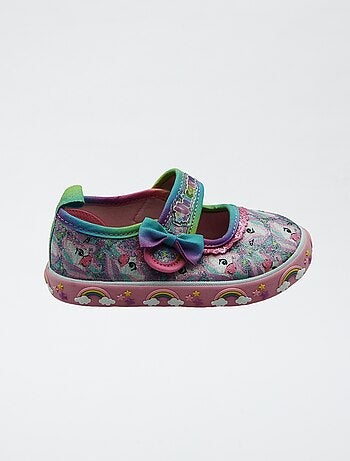 Ballerine en toile 'licorne'