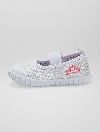 Ballerines en toile à bride élastique