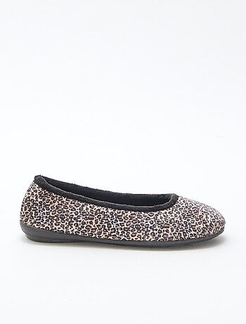 Ballerines plates à motif léopard