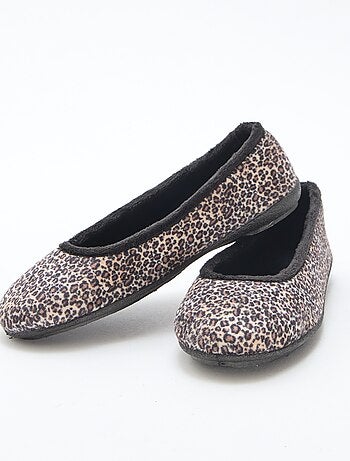 Ballerines plates à motif léopard