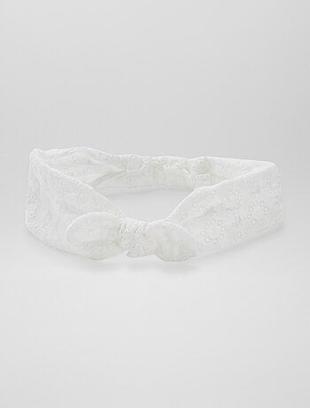 Bandeau broderie anglaise