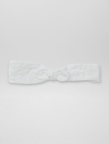 Bandeau broderie anglaise