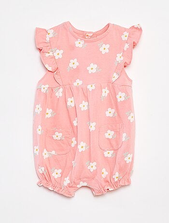 Barboteuse à volants avec poches