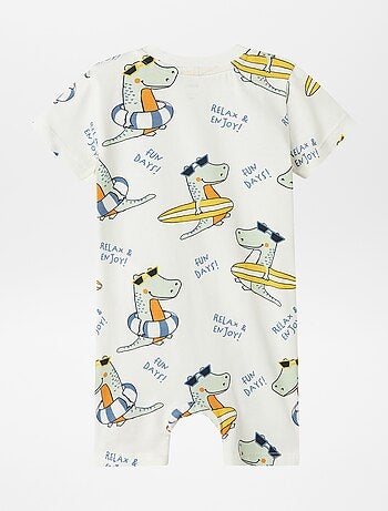 Barboteuse courte imprimé 'dinosaure' 'Guppy'