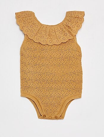 Barboteuse en tricot avec col fantaisiste