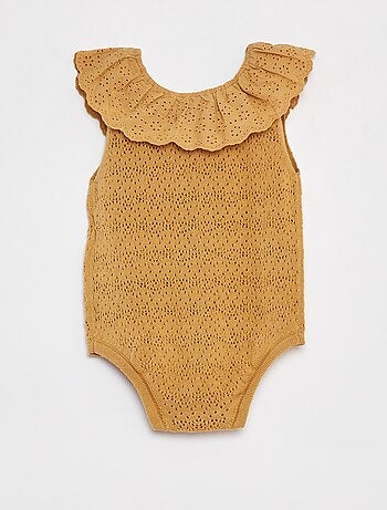 Barboteuse en tricot avec col fantaisiste