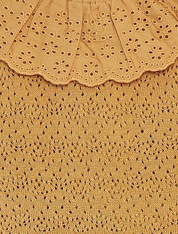 Barboteuse en tricot avec col fantaisiste