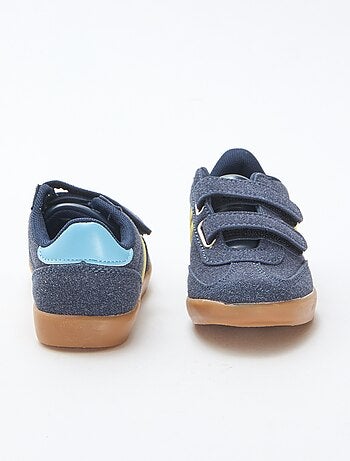 Baskets basses à scratchs tricolore