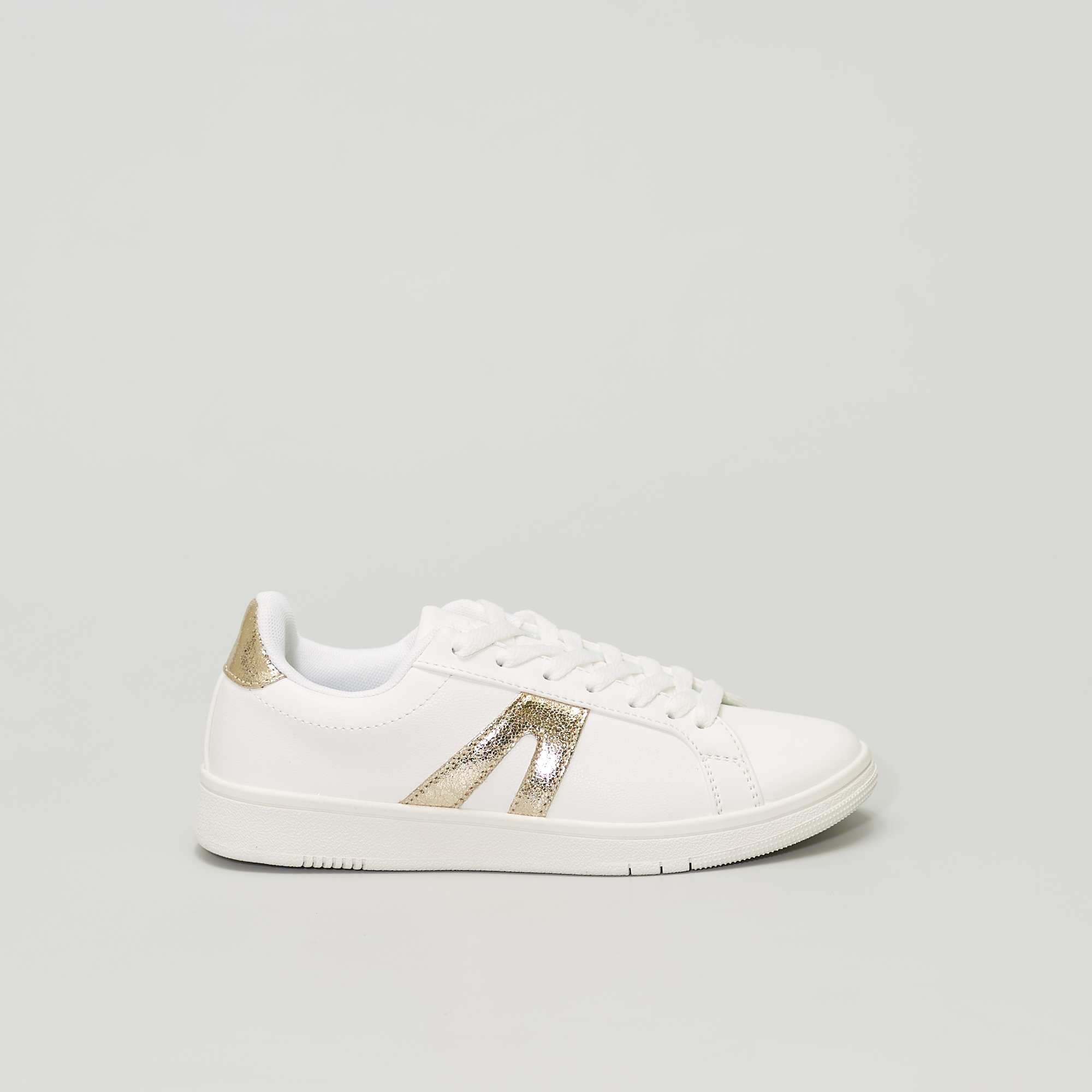 basket blanche doré