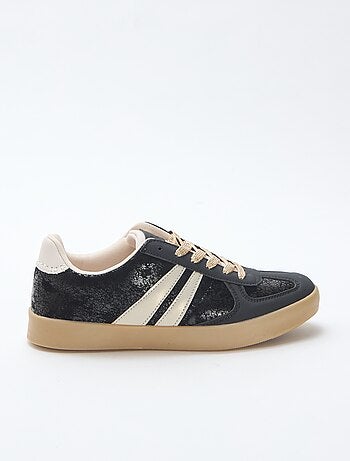 Baskets basses effet or