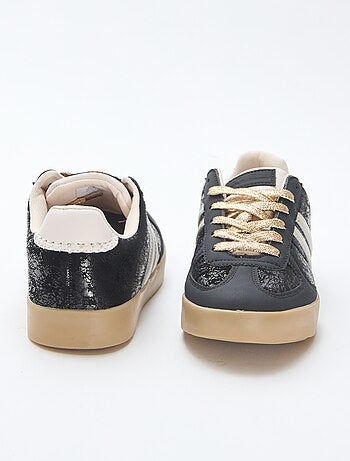 Baskets basses effet or