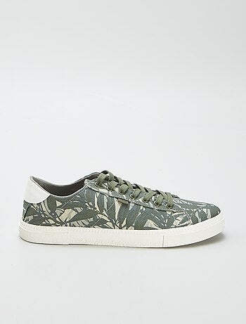 Baskets basses en toile imprimée