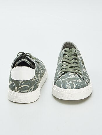 Baskets basses en toile imprimée