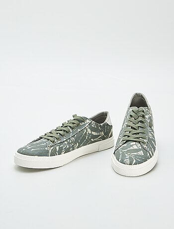 Baskets basses en toile imprimée