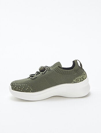 Baskets de running avec lacets élastiqués